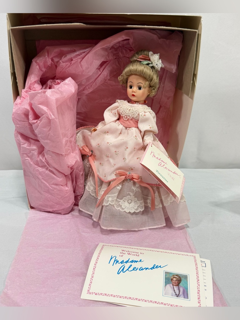 Madame Alexander Doll Mrs Darling Portrettes Peter Pan  Pink Dress 10” With Box